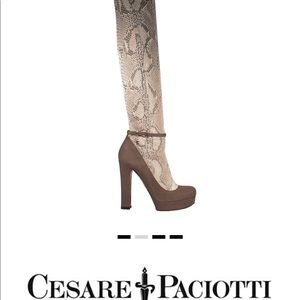 Cesare Paciotti Women's python boots, size 10